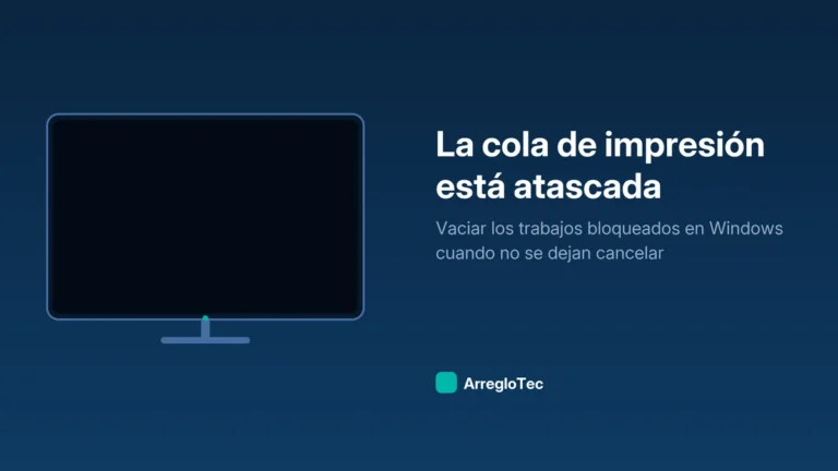 Ilustración de una impresora con documentos acumulados en espera