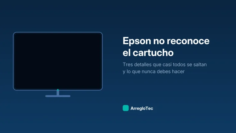 Ilustración de un cartucho de tinta que la impresora no consigue reconocer