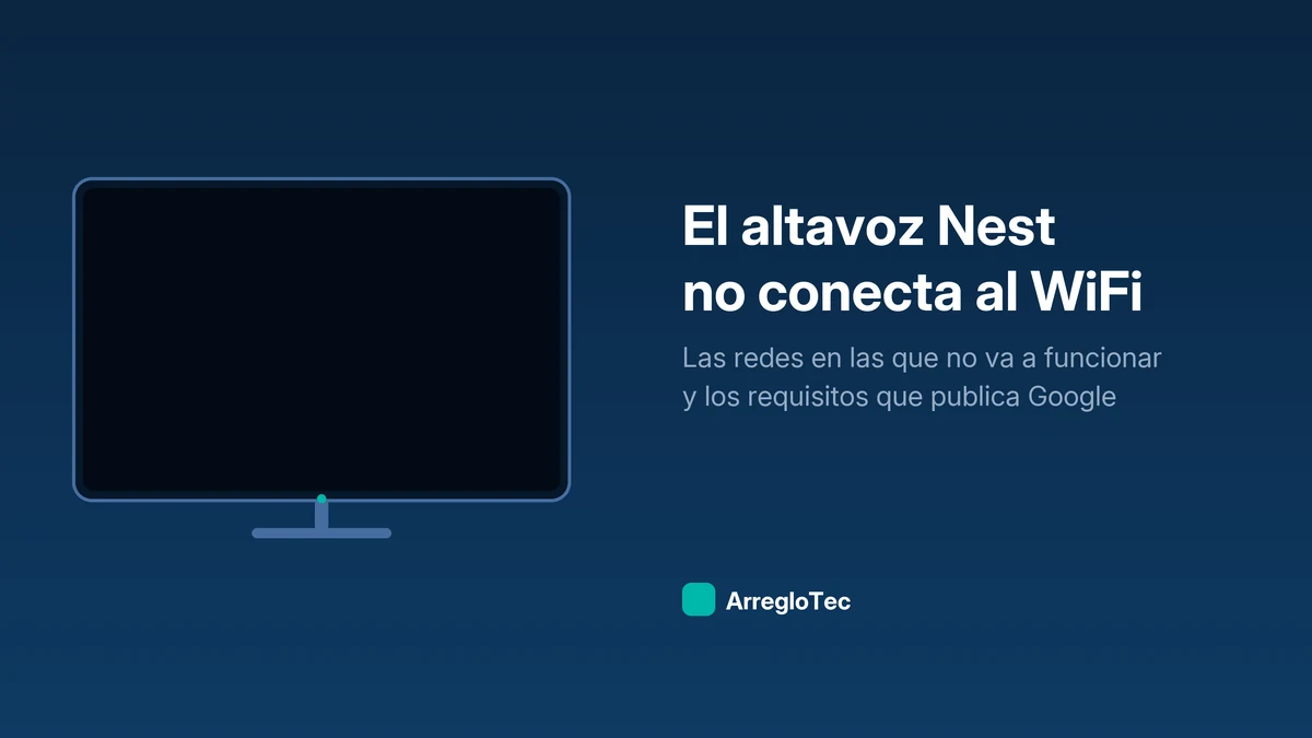 Ilustración de un altavoz inteligente que no consigue conectarse a la red WiFi