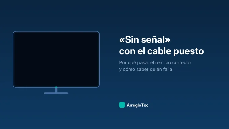 Ilustración de un televisor con la pantalla vacía pese a tener el cable HDMI conectado
