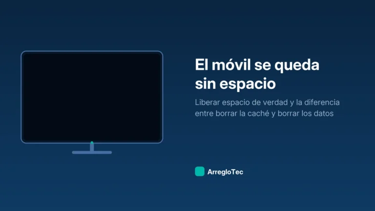 Ilustración de un teléfono móvil con la barra de almacenamiento completa