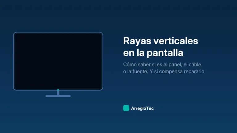 Ilustración de una pantalla de televisor con líneas verticales de color
