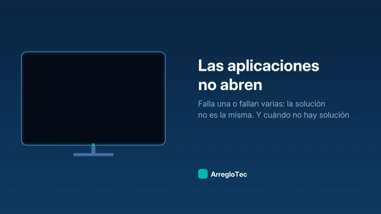 Ilustración de un Smart TV con una aplicación que no consigue abrirse