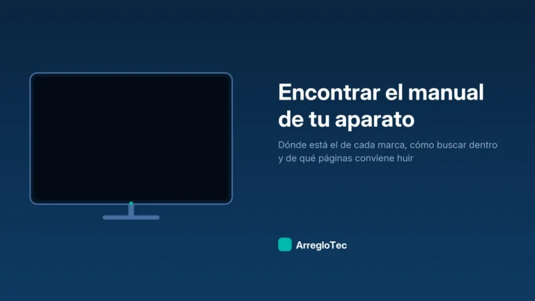 Ilustración de un manual de instrucciones abierto junto a un aparato